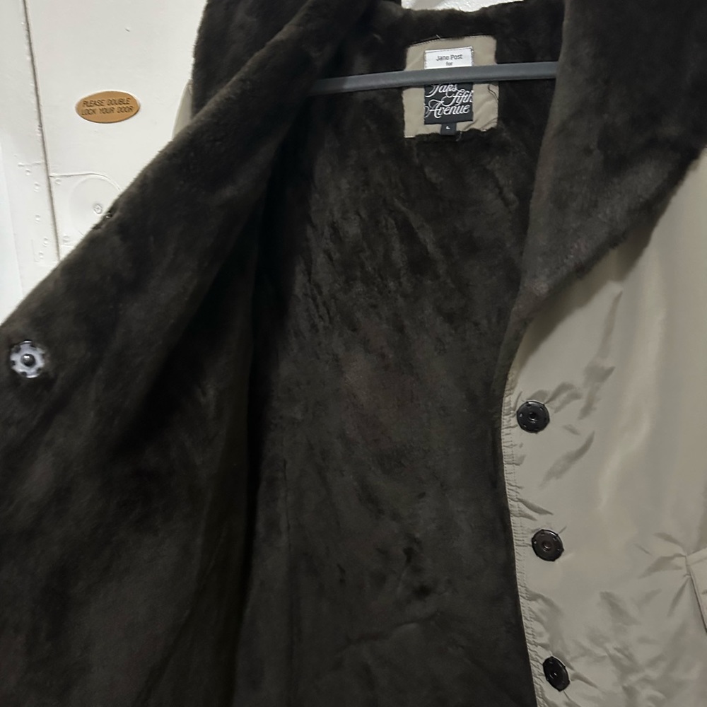 Jane Post coat with faux-fur (acrylic/polyester) lining. Oversized hood - large - Picture 3 of 5